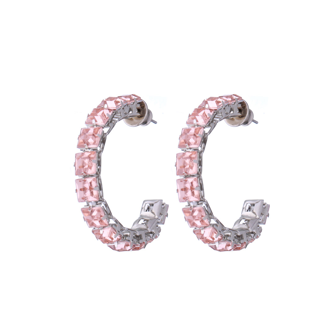 ARGOLA CRAVEJADA CRISTAL ROSE
