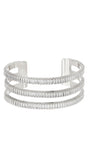 Bracelete Shine Prateado com Zircônias em Três Aros