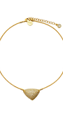 Colar Geométrico Dourado com Pingente Triangular Cravejado – Shine