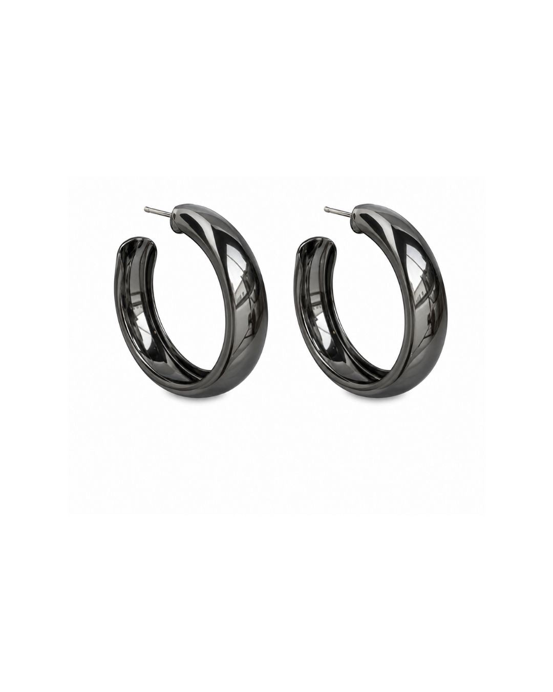 BRINCO ARGOLA LISA DESIGN GRAFITE