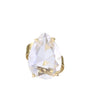 Anel Dourado Gota com Cristal Alma | Ajustável e Marcante