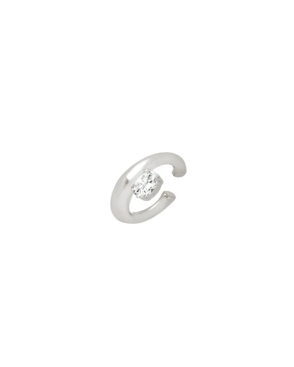 EAR CUFF STRASS ESSENTIAL PRATEADO