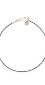 COLAR STRASS AZUL ROYAL PRATEADO