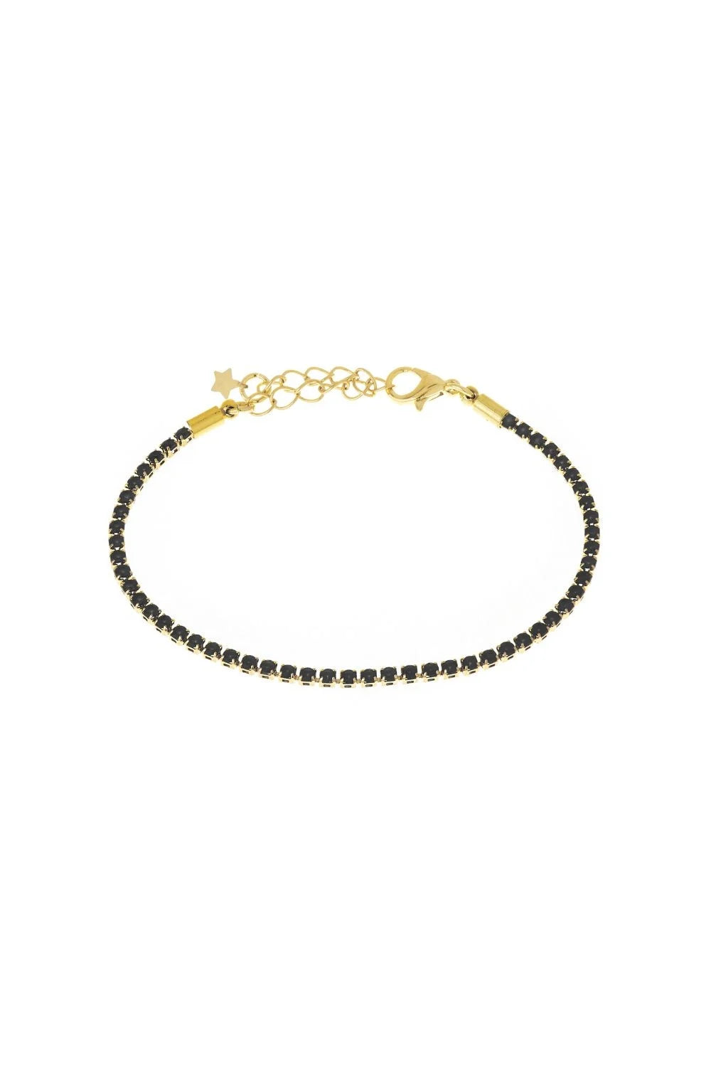 PULSEIRA STRASS PRETO DOURADO