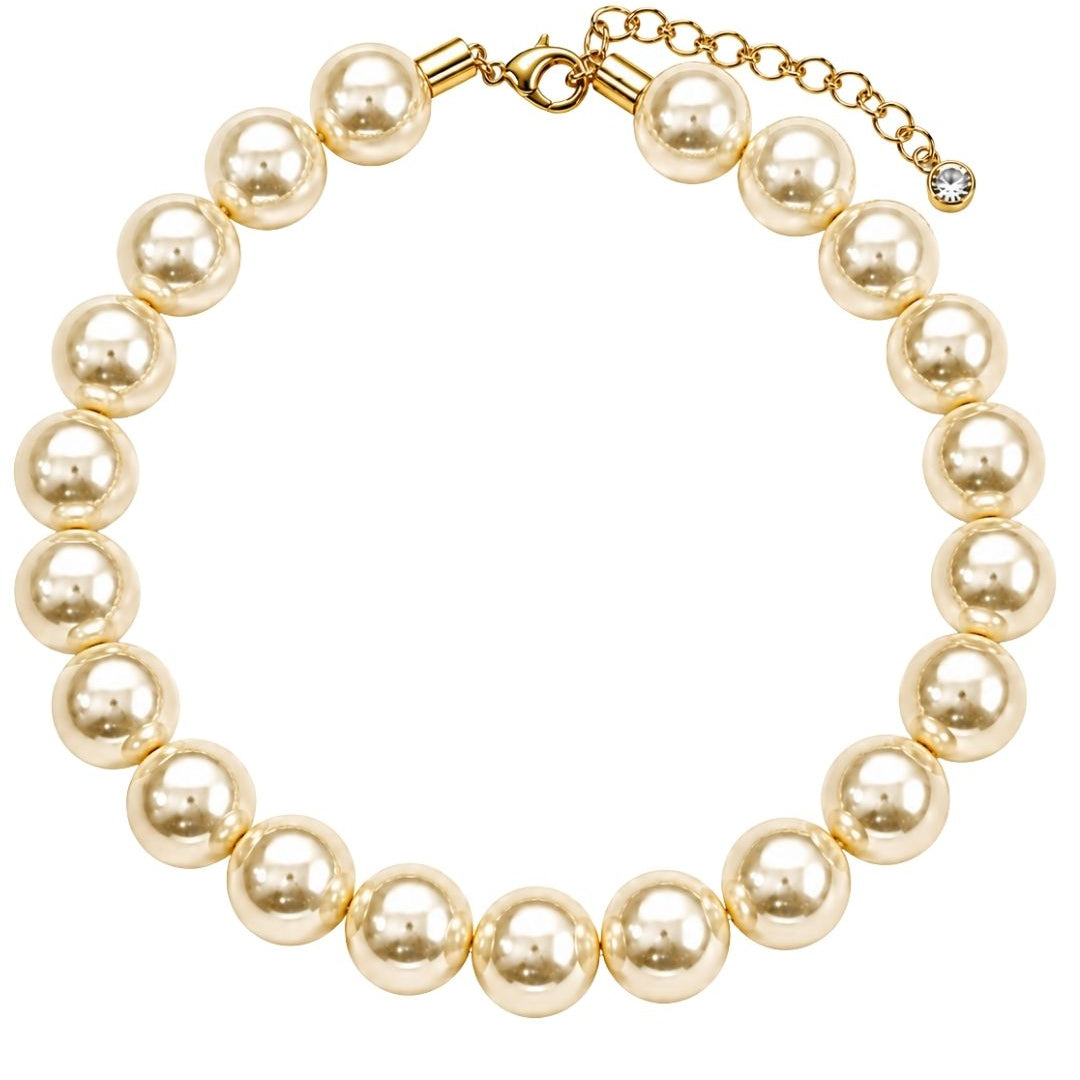 COLAR DE PÉROLAS DOURADO