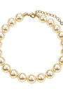 COLAR DE PÉROLAS DOURADO