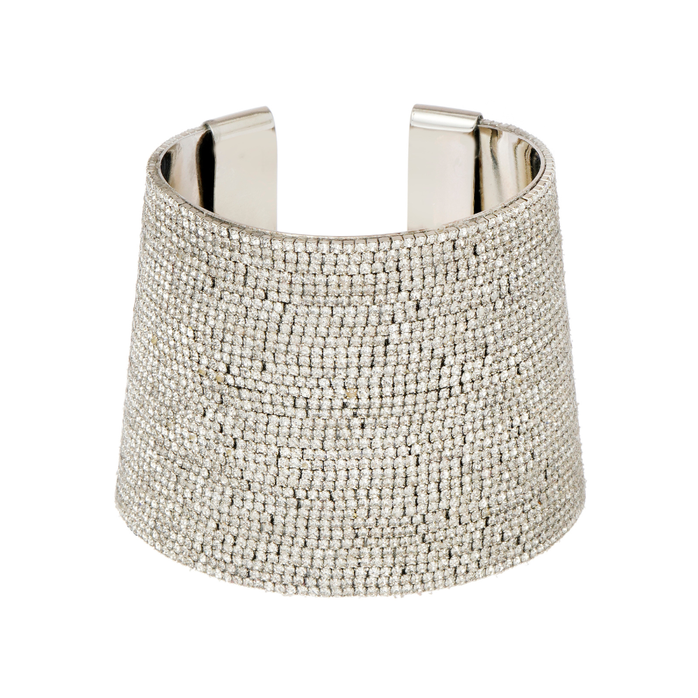 MAXI BRACELETE SHINE CRAVEJADO PRATEADO
