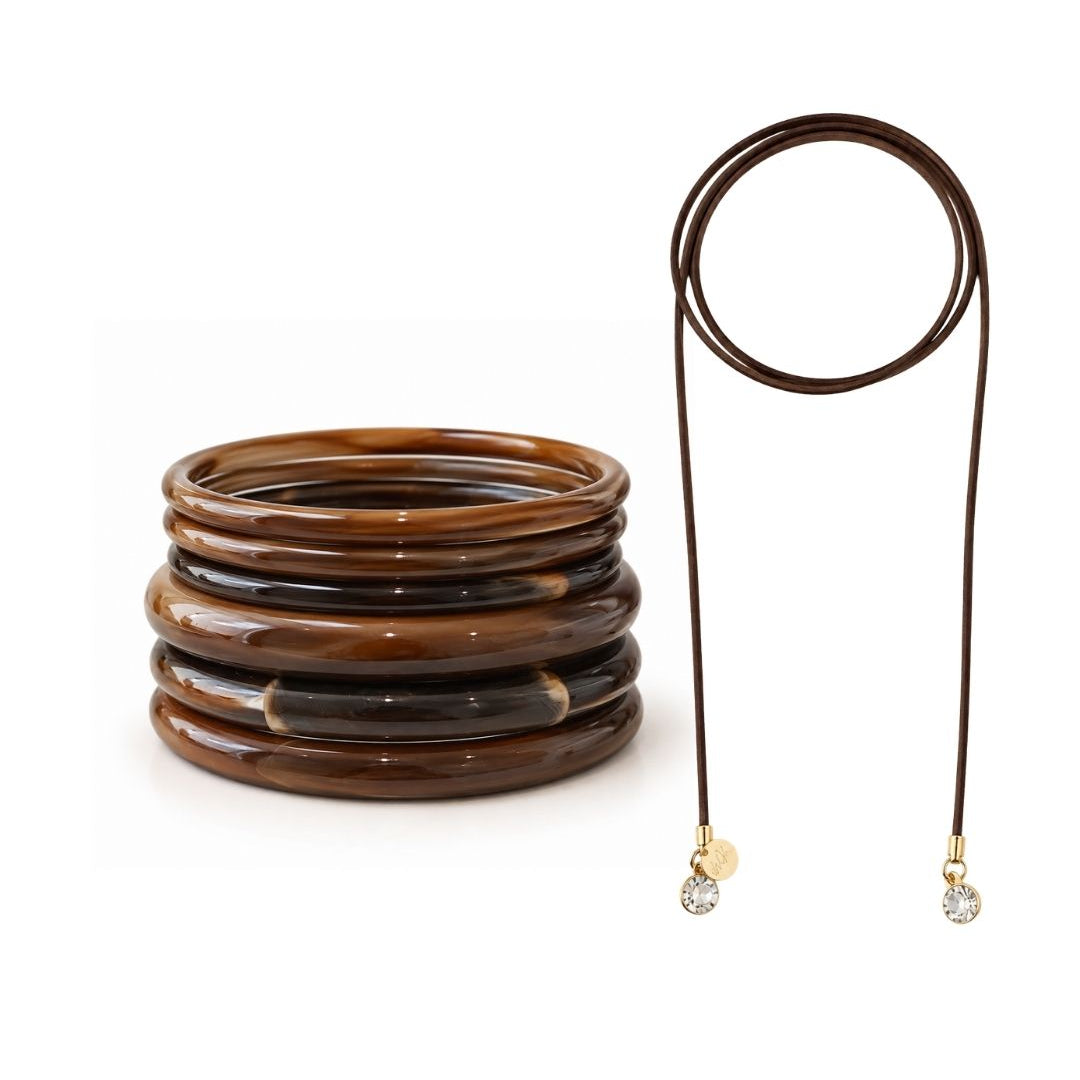 KIT DE PULSEIRAS MARROM