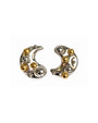 BRINCO MEIA LUA MIX & MATCH PRATEADO