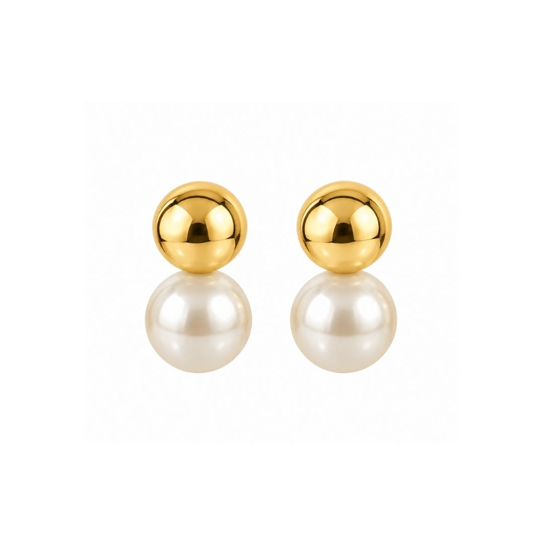 BRINCO MÉDIO PÉROLA DOURADO