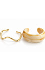 KIT DE PULSEIRAS MARFIM ORGÂNICO DOURADO