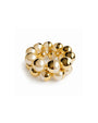 KIT DE PULSEIRA MEIA ESFERA COM PÉROLA DOURADO