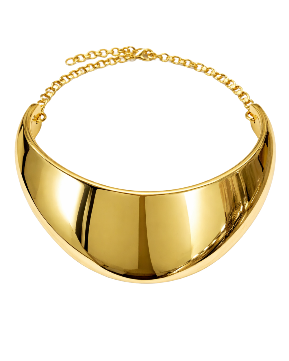 Choker Escultural em Eletroformação Dourado – LIMITED