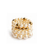 KIT DE PULSEIRAS PÉROLA COM ESFERA DOURADO