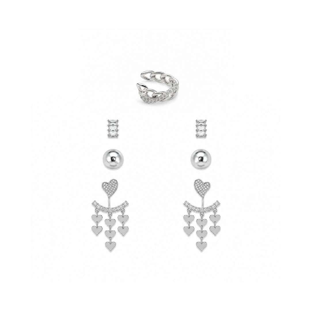 KIT DE BRINCO HEART COM EAR CUFF DESIGN