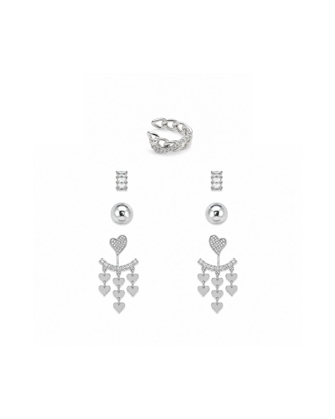 KIT DE BRINCO HEART COM EAR CUFF DESIGN