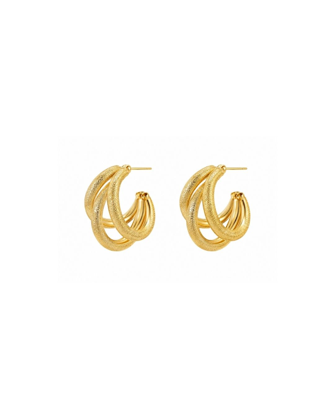 BRINCO PEQUENO AROS ORGÂNICO DOURADO