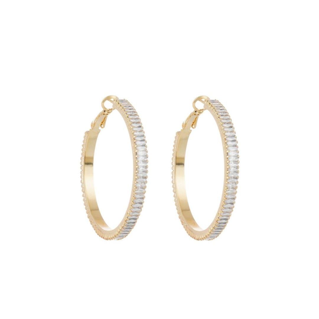 Brinco Argola Shine Presenza Dourado com Zircônias