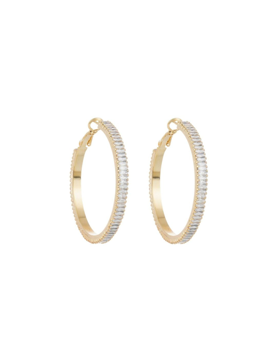 Brinco Argola Shine Presenza Dourado com Zircônias