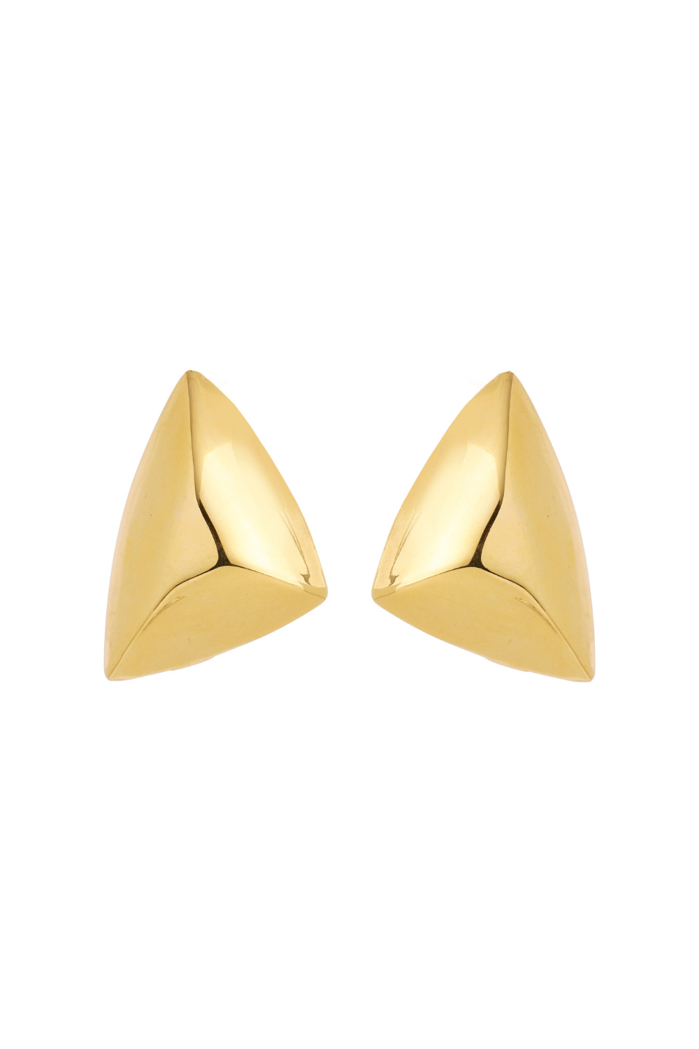 Brinco de Pressão Metallo Triangular Dourado