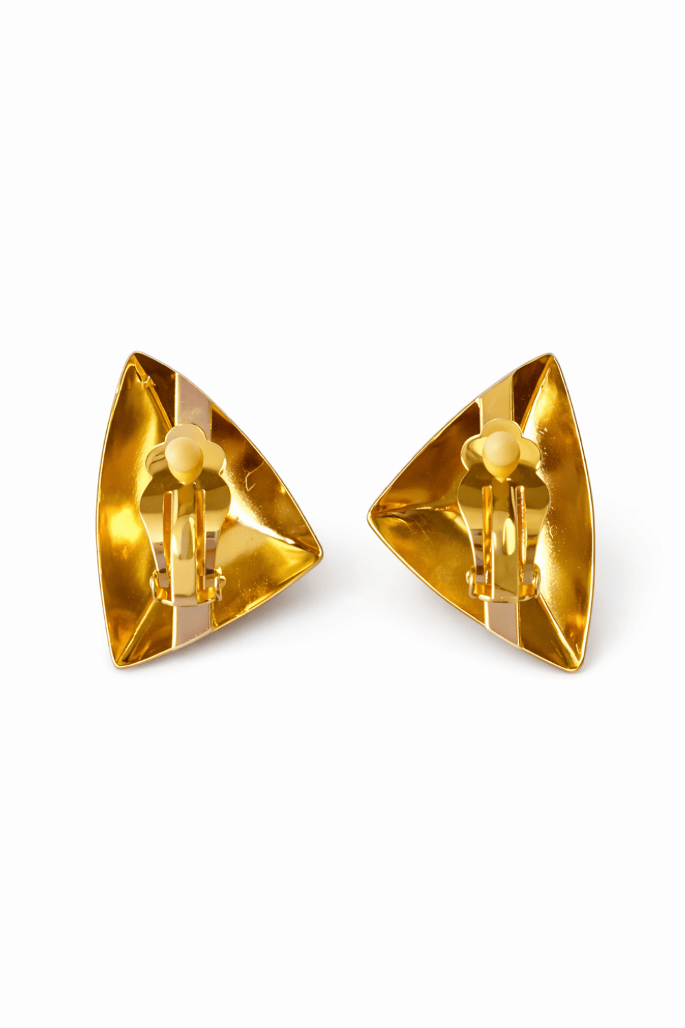 Brinco de Pressão Metallo Triangular Dourado