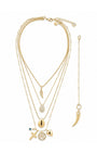 COLAR DESIGN CAMADAS ZIRCÔNIA DOURADO