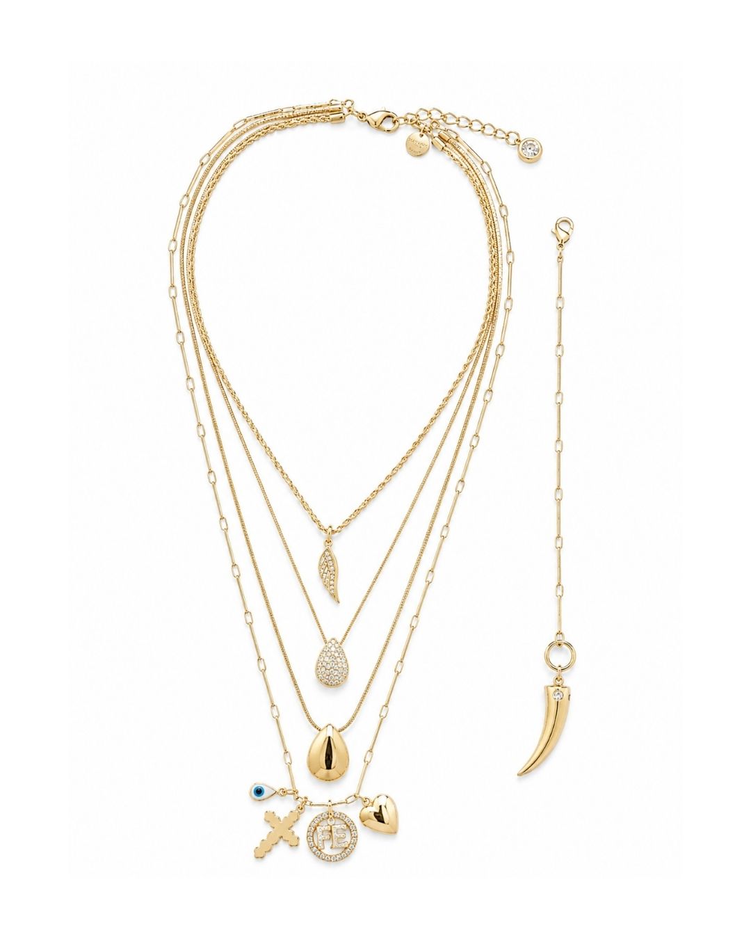 COLAR DESIGN CAMADAS ZIRCÔNIA DOURADO