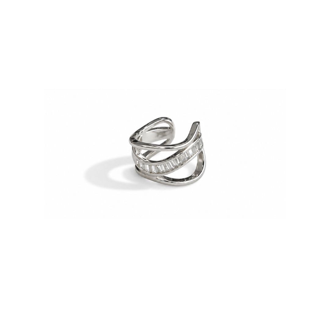 Ear Cuff Organic Shine Prateado