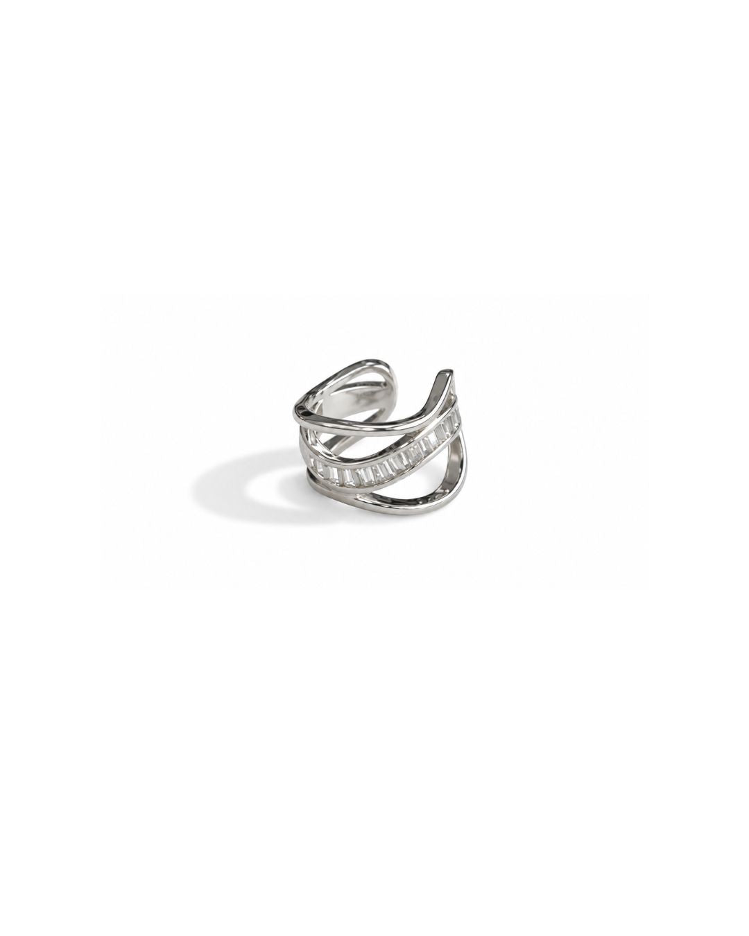 Ear Cuff Organic Shine Prateado