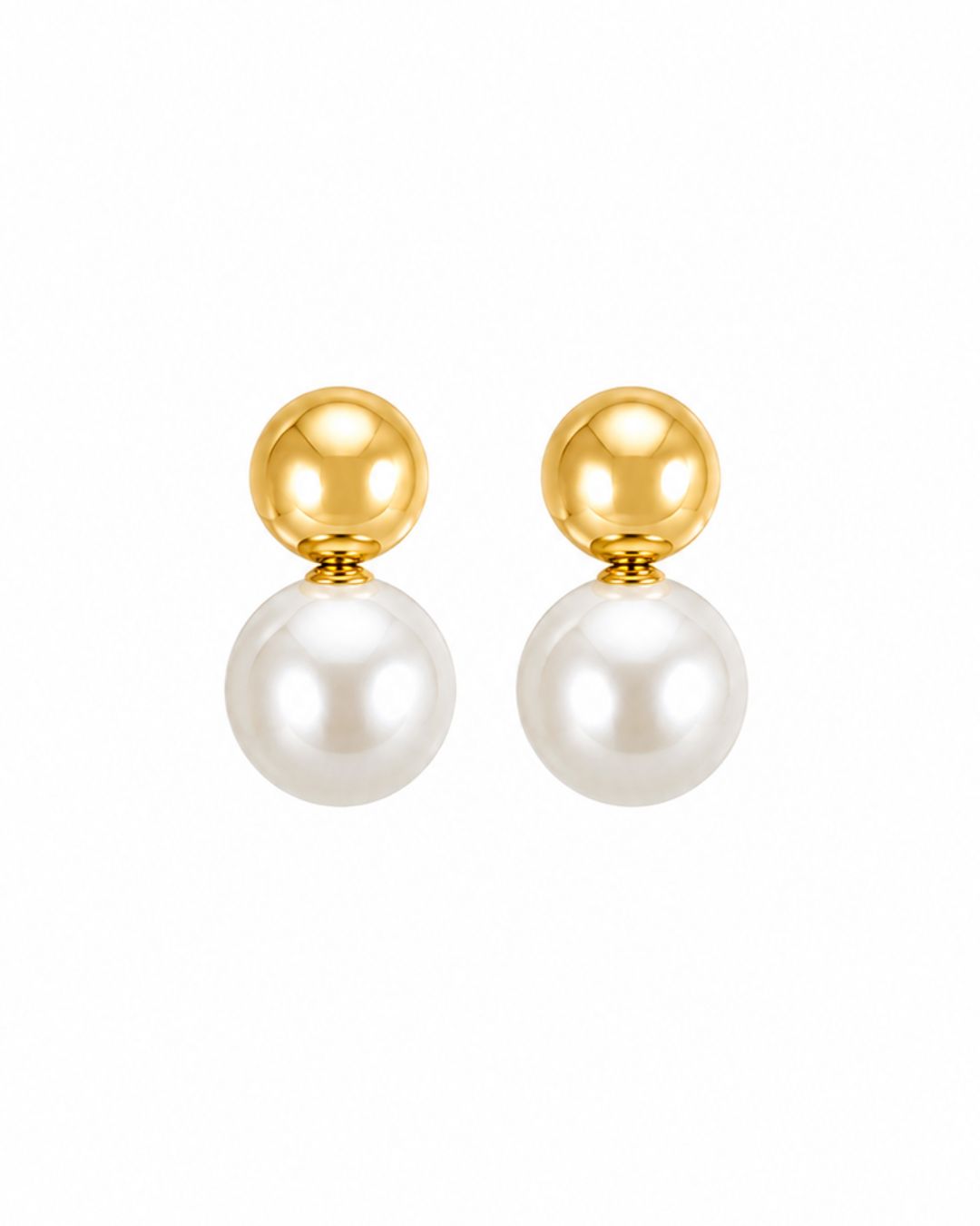 Brinco Canopla Pérola Dourado