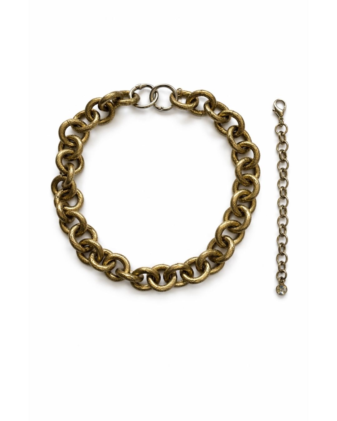 COLAR 2 EM 1 ELOS METALLIC BROWN