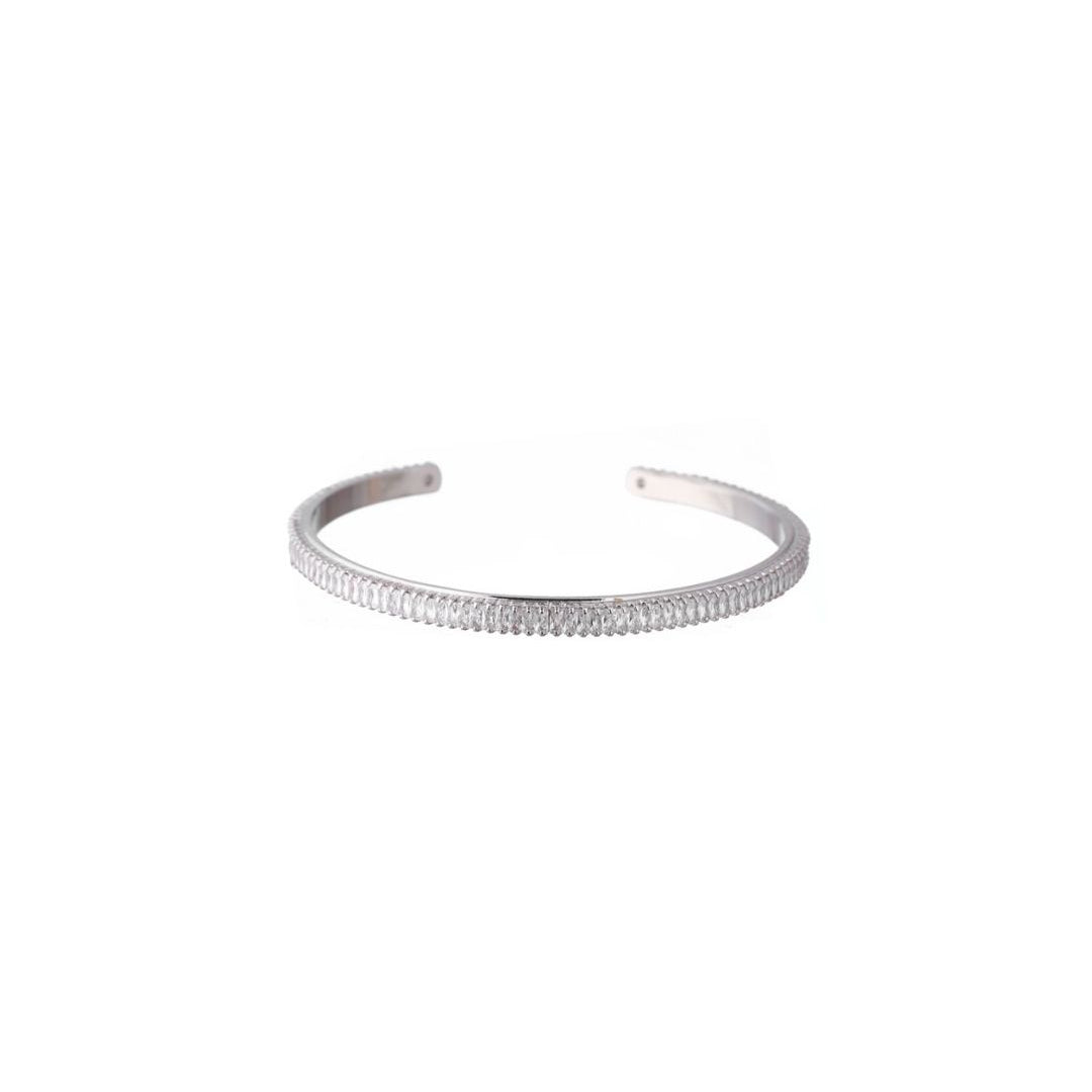 Bracelete Zircônia Prateado