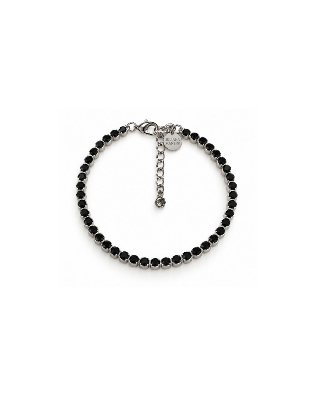 PULSEIRA ZIRCÔNIA PRETO PRATEADO