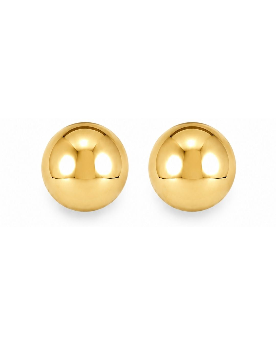 Brinco Meia Bola Dourado Polido – Canopla GG