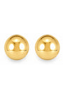Brinco Meia Bola Dourado Polido – Canopla GG