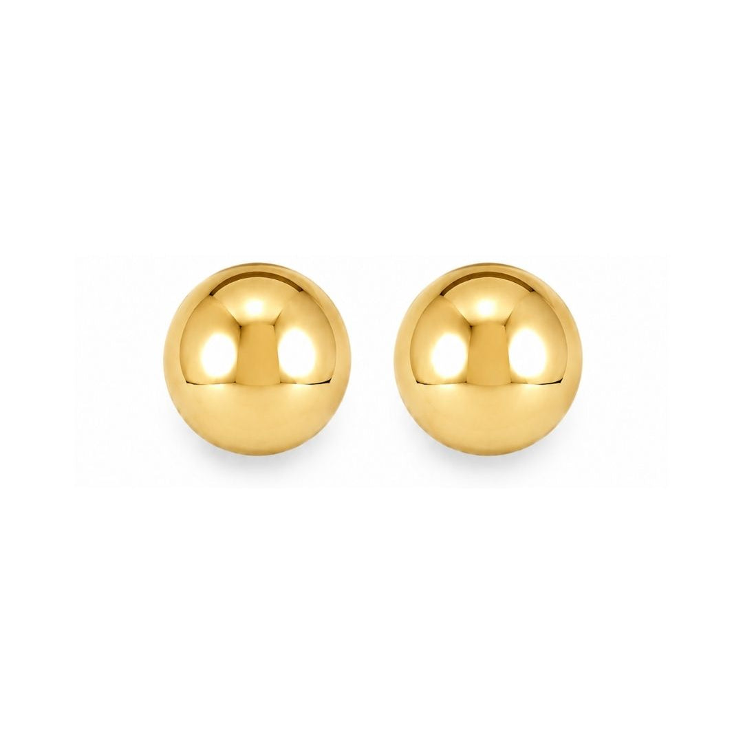 Brinco Meia Bola Dourado Polido – Canopla M