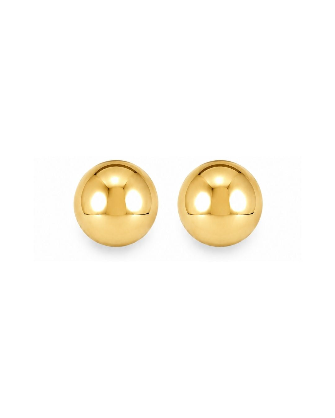 Brinco Meia Bola Dourado Polido – Canopla M