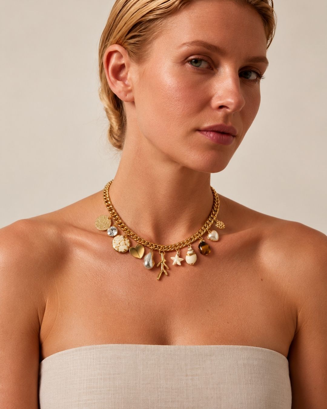COLAR CURTO OCEAN DOURADO