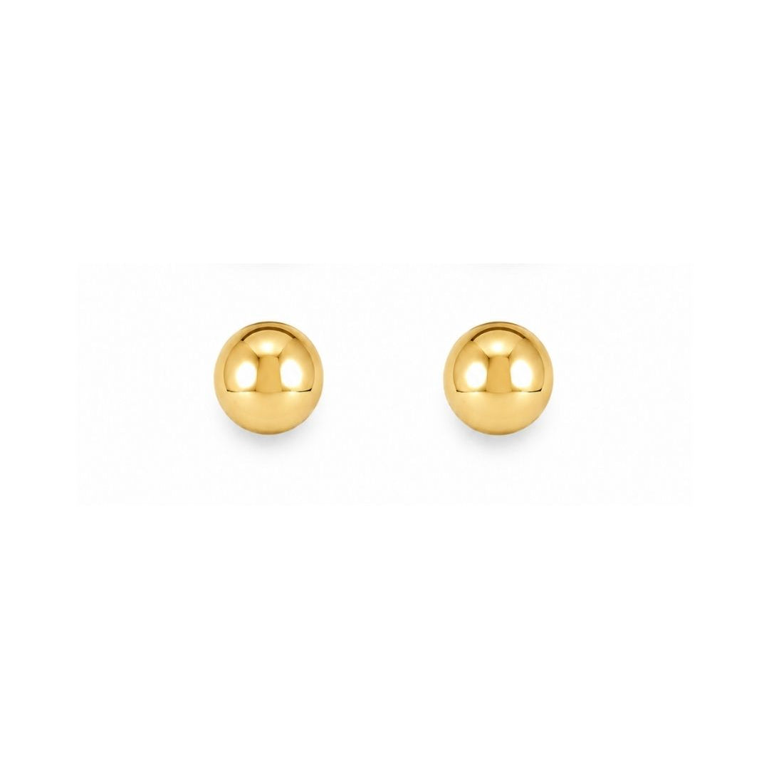 Brinco Meia Bola Dourado Polido – Canopla P