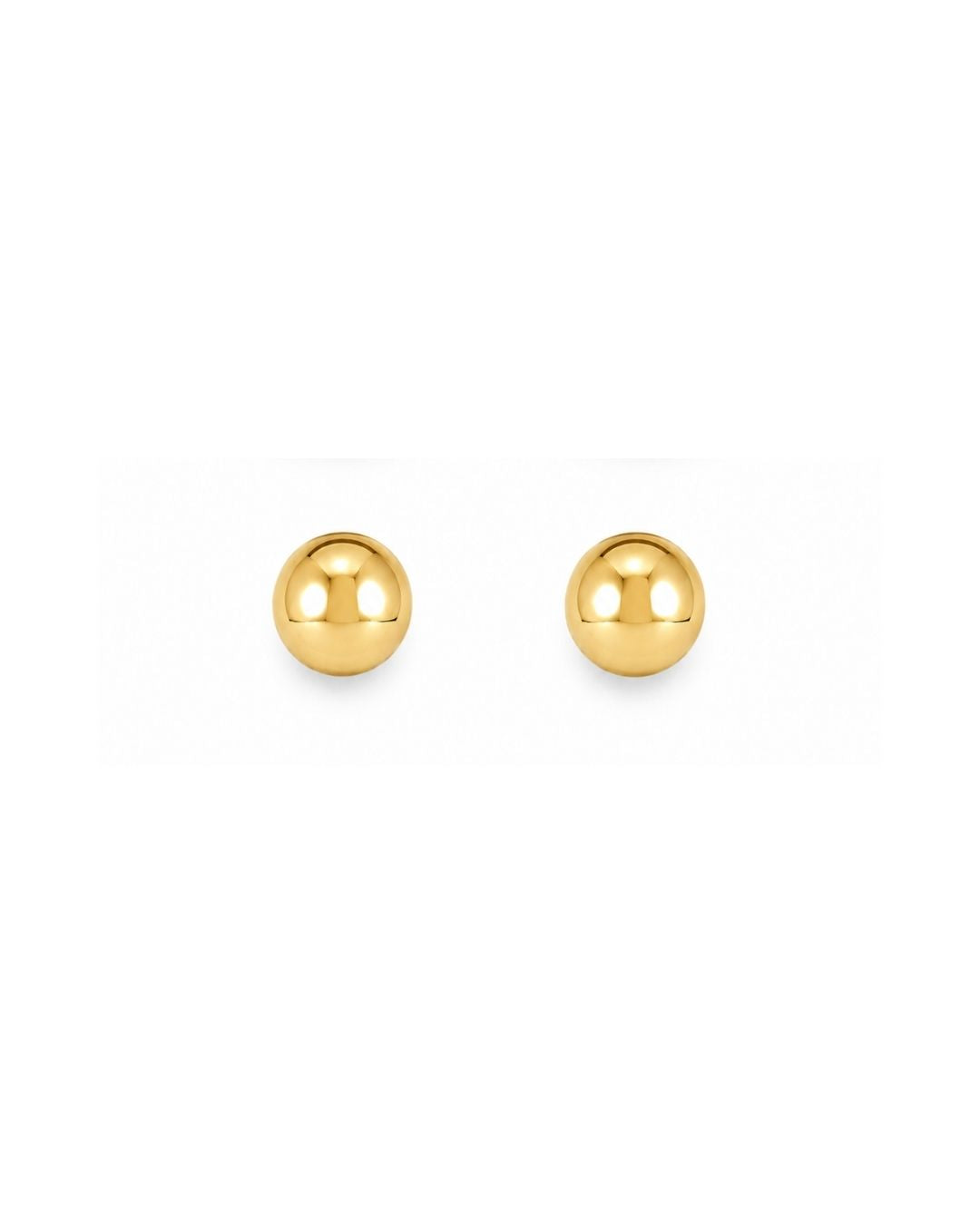 Brinco Meia Bola Dourado Polido – Canopla P