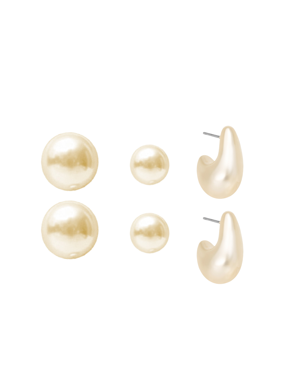 Kit de Brincos Pérola e Gota Essenza Dourado