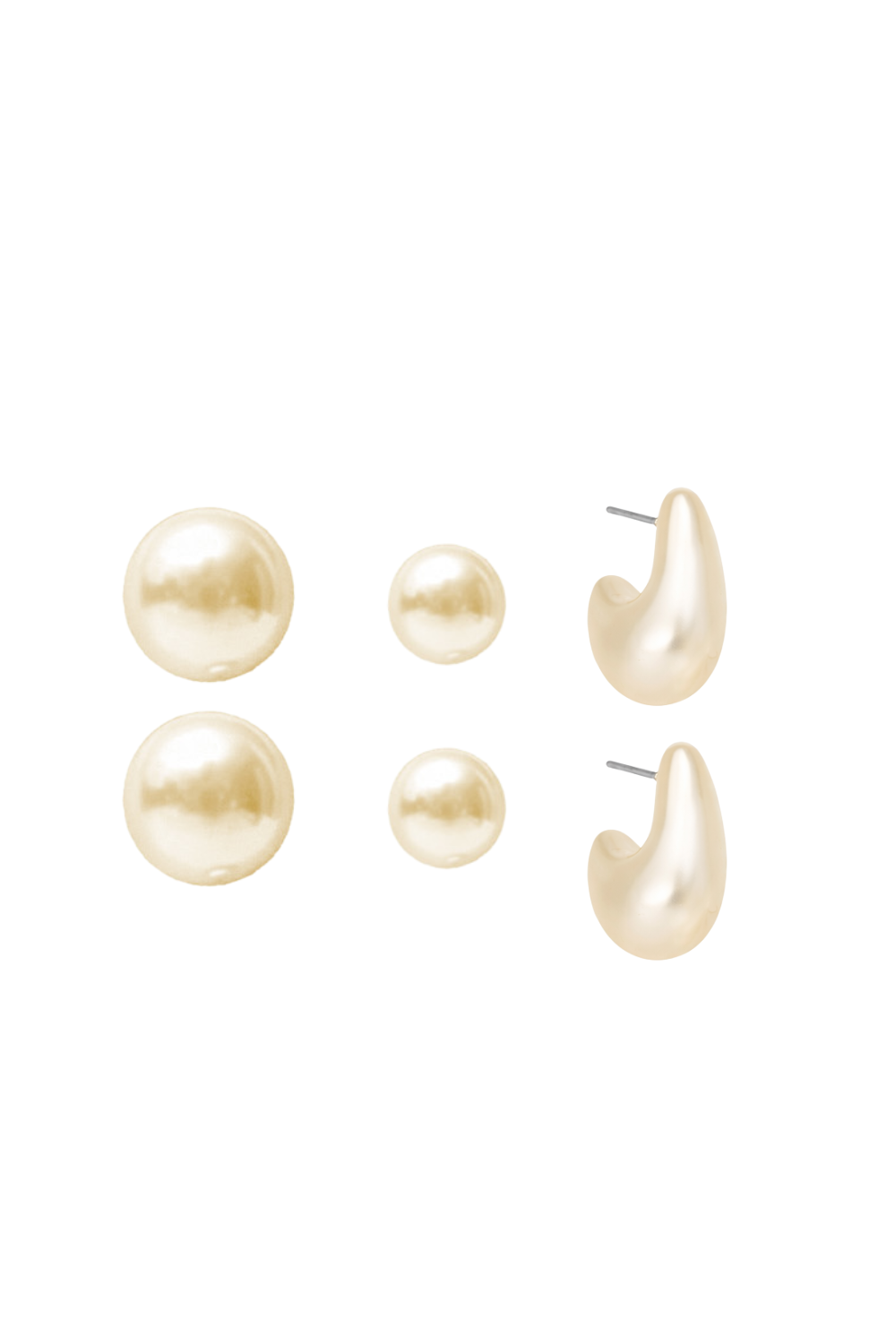 Kit de Brincos Pérola e Gota Essenza Dourado