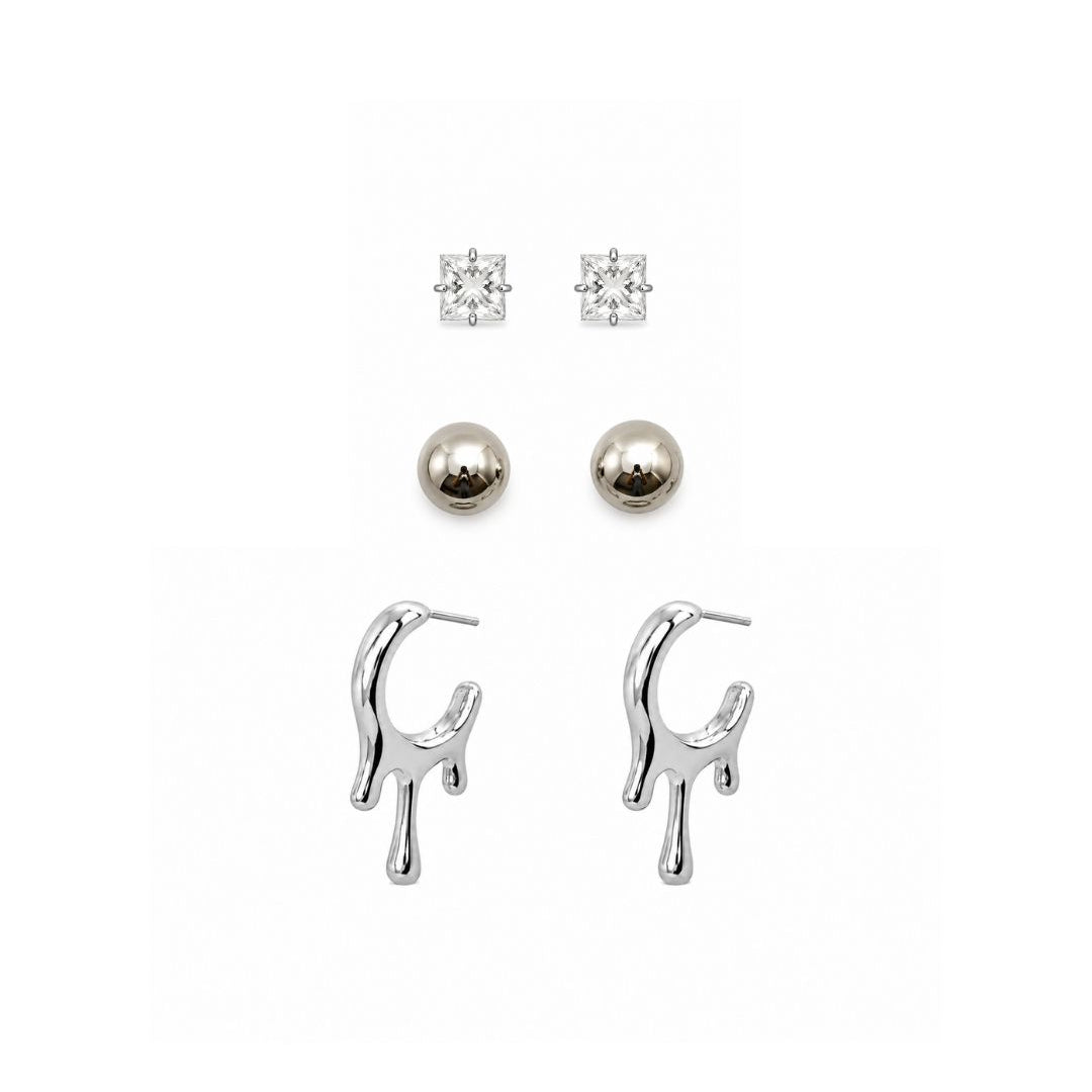 KIT DE BRINCO DESIGN PRATEADO