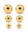KIT DE BRINCOS ESFERAS PEQUENAS DOURADO