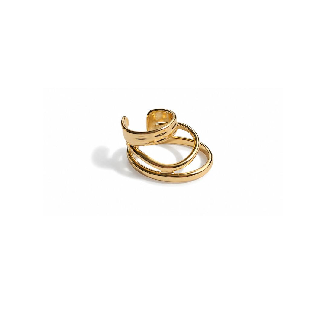EAR CUFF ORGANIC DESIGN DOURADO