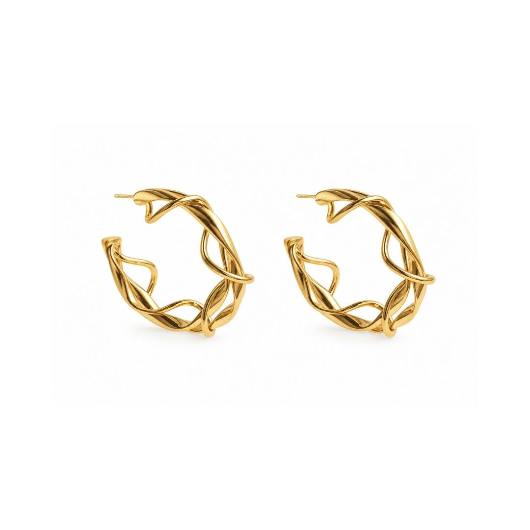BRINCO ARGOLA ORGANIC DOURADO
