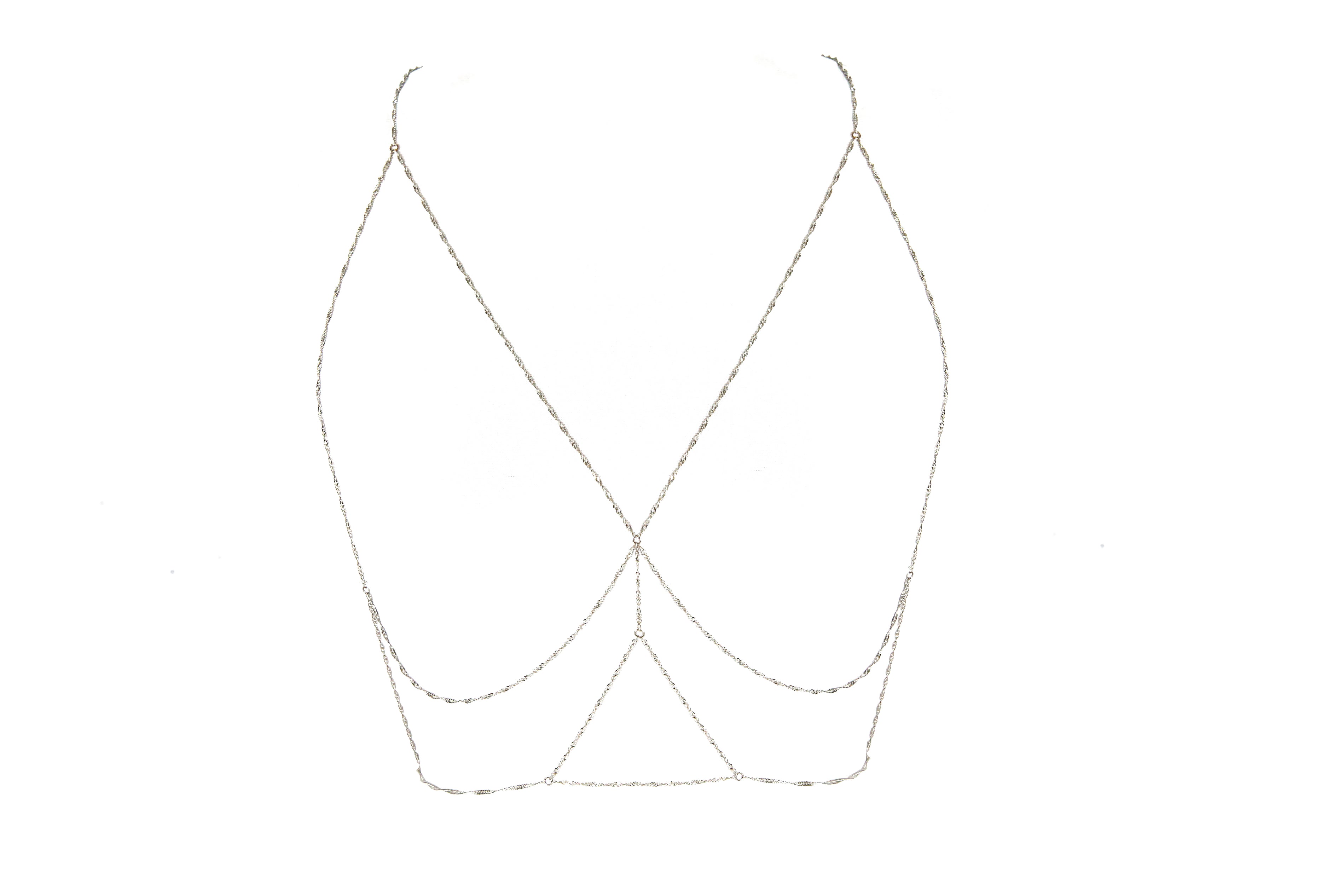Body Chain Correntaria Prateado