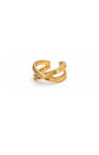 EAR CUFF DESIGN TRANÇADO DOURADO