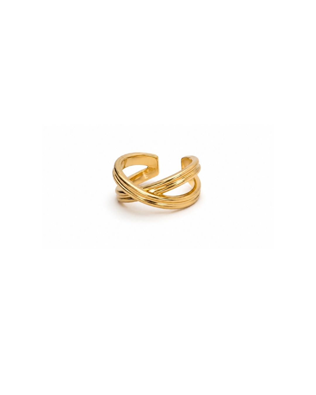 EAR CUFF DESIGN TRANÇADO DOURADO