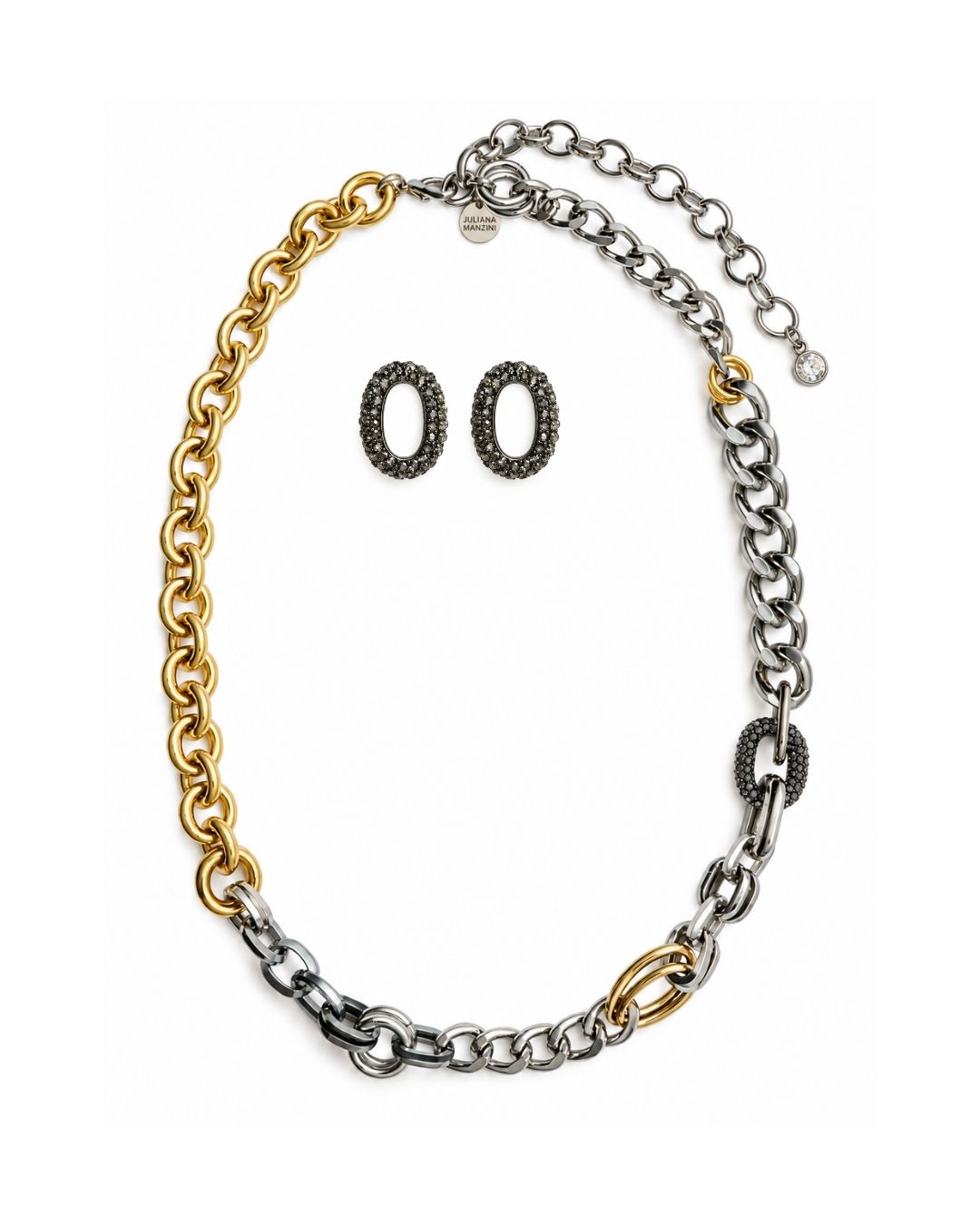 KIT COLAR 2 EM 1 E BRINCO ELOS MIX | STRASS APLICADOS